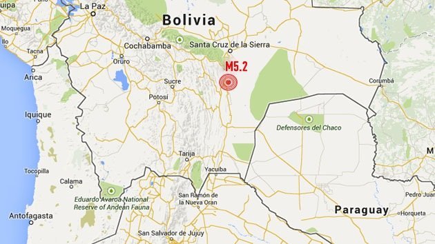 Un sismo de magnitud 5,2 sacude Bolivia