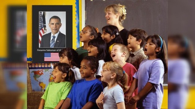 A los niños estadounidenses les hacen glorificar a Obama