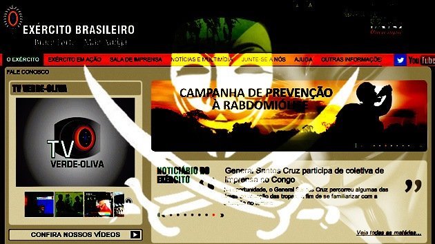 Anonymous se suma a las protestas en Brasil y 'hackea' la página web del Ejército