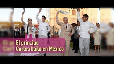 El príncipe Carlos se arranca a bailar una danza nacional en México