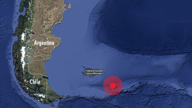 Un terremoto de 6,9 sacude el Atlántico sur, cerca de las Malvinas