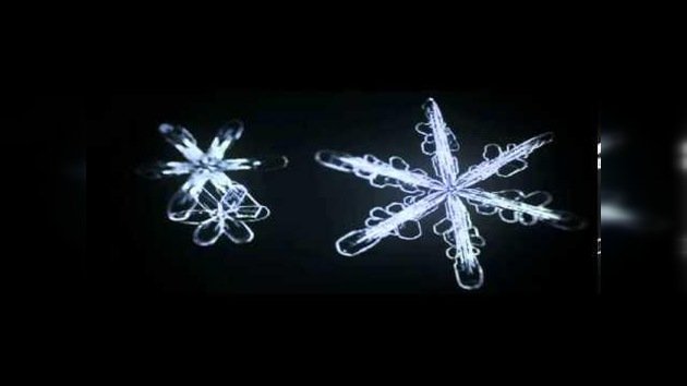 Increíble filmación sobre cómo nacen los copos de nieve
