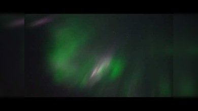 Espectaculares imágenes de una aurora boreal