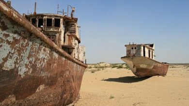 El desierto 'se bebe' el Mar de Aral, que ya ha perdido toda su cuenca oriental