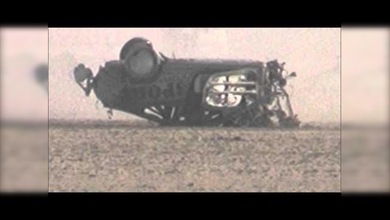 Espectacular accidente de un auto en una prueba de velocidad