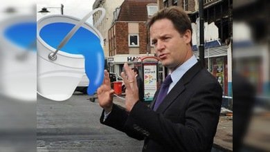 Atacan con pintura azul al viceprimer ministro británico