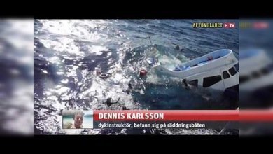 Dramático hundimiento de un barco en Tailandia