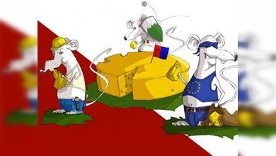 'Ratas' europeas se reparten un queso suizo en una campaña antimigratoria