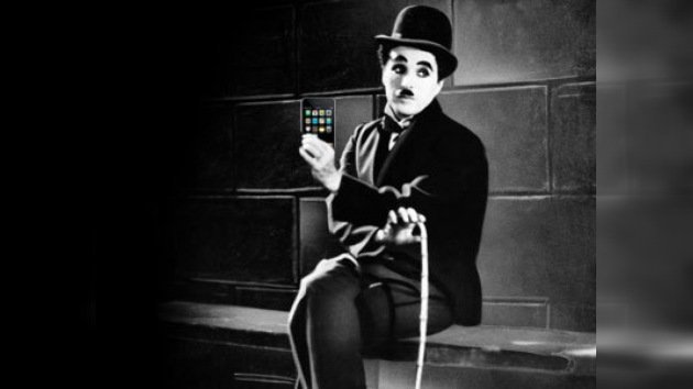 ¿Un teléfono móvil en una película de Chaplin filmada en 1928?