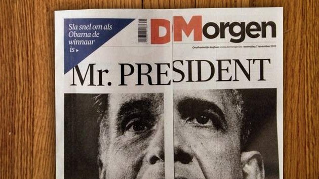 La prensa belga 'hace magia' para anunciar al ganador de las presidenciales en EE.UU.
