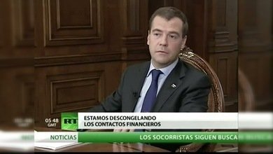 Entrevista con Medvédev antes de su visita a Ucrania 