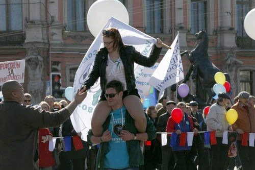 ¡Paz para el mundo! El Día del Trabajo en Rusia, en imágenes