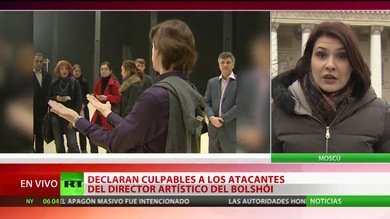 Declaran culpable a exbailarín por ataque al director del Bolshói