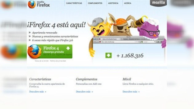 Mozilla lanza el Firefox 4 y supera al Explorer en descargas