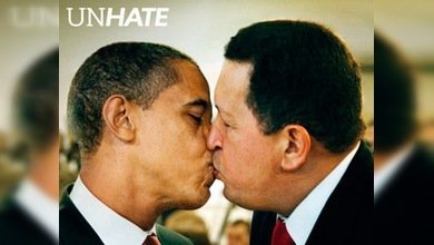 Chávez se carcajea de su 'piquito' con Obama