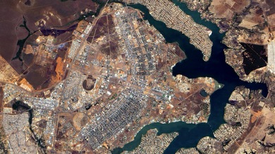 Fotos de los países que participan en el Mundial, vistas desde el espacio