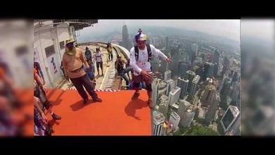 ¿Locura o hazaña?: Salto BASE en estado puro con subidón de adrenalina