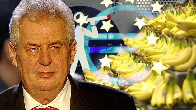 El presidente checo, contra la manía de la UE de regular hasta "la curvatura de la banana"