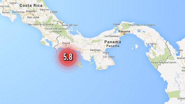 Un terremoto de magnitud 5,8 sacude Panamá