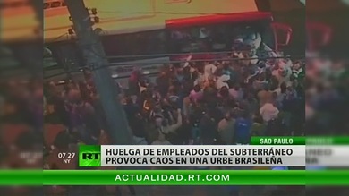 Huelga de trabajadores del metro y del sistema ferroviario en Sao Paolo