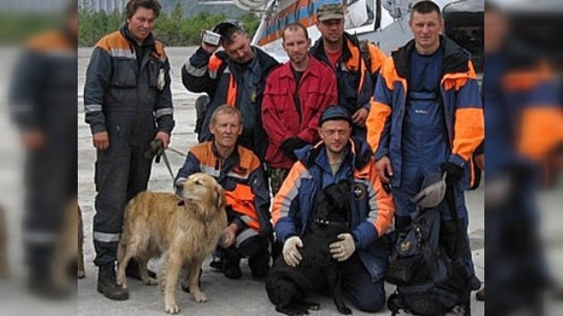Perros entrenados siguen con las labores de rescate en la mina Raspádskaya