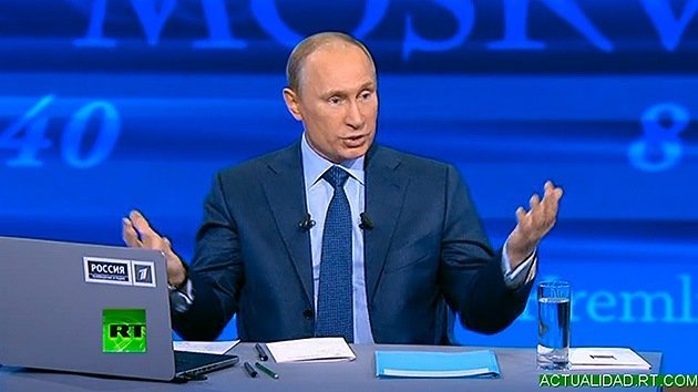El presidente ruso Vladímir Putin responde a las preguntas de los ciudadanos