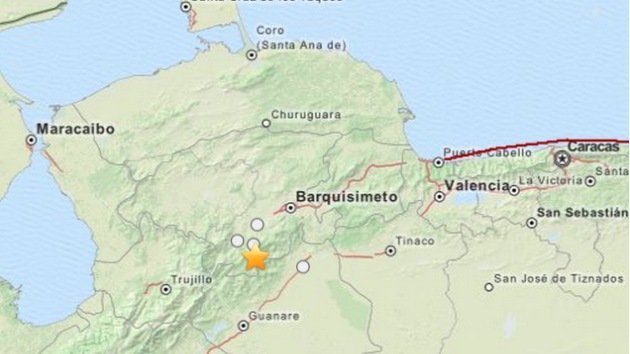 Fuerte sismo sacude el occidente de Venezuela