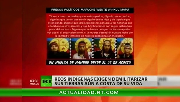 Reos mapuches en huelga de hambre exigen la devolución de tierras indígenas