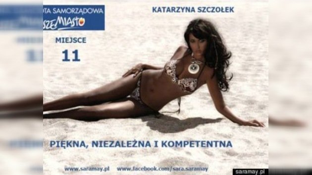 Fotos en bikini  en los carteles electorales en Polonia