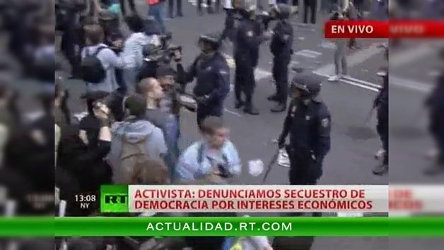 Activista en Madrid: "protestamos el secuestro de la democracia"