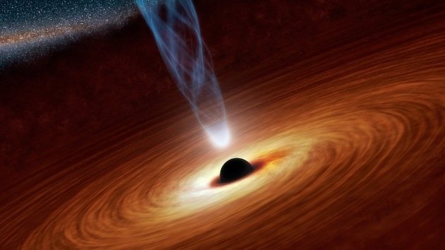 Captan un enorme agujero negro que gira casi a la velocidad de la luz