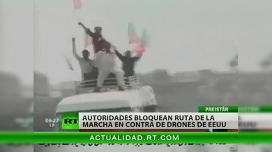 Bloquean la marcha de protesta contra el uso de drones en Pakistán