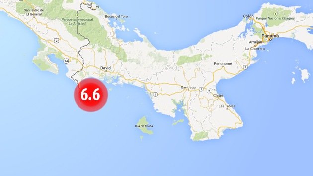 Un terremoto de magnitud 6,6 sacude Panamá