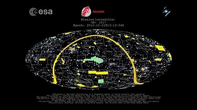 Video: Decenas de miles de observaciones del telescopio Herschel, en un minuto