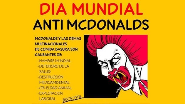 El mundo celebra el Día del Boicot contra McDonald's