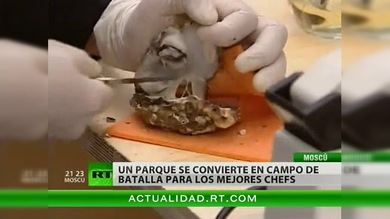 Obras de arte comestibles en el Festival Internacional Gastronómico de Moscú