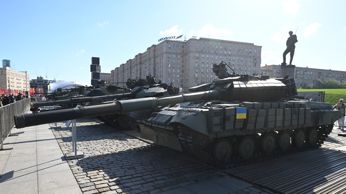 Moscou realiza exposição de materiais bélicos da OTAN capturados na Ucrânia pelas tropas russas