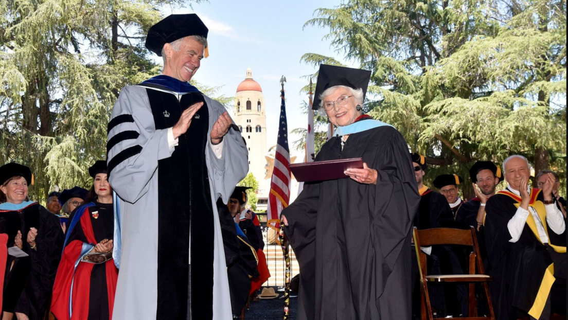 Mulher de 105 anos obtém seu mestrado em Stanford