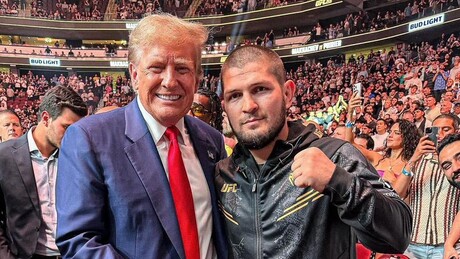 Trump confessa a Khabib que é seu "lutador favorito" e diz que acabará com a guerra de Gaza