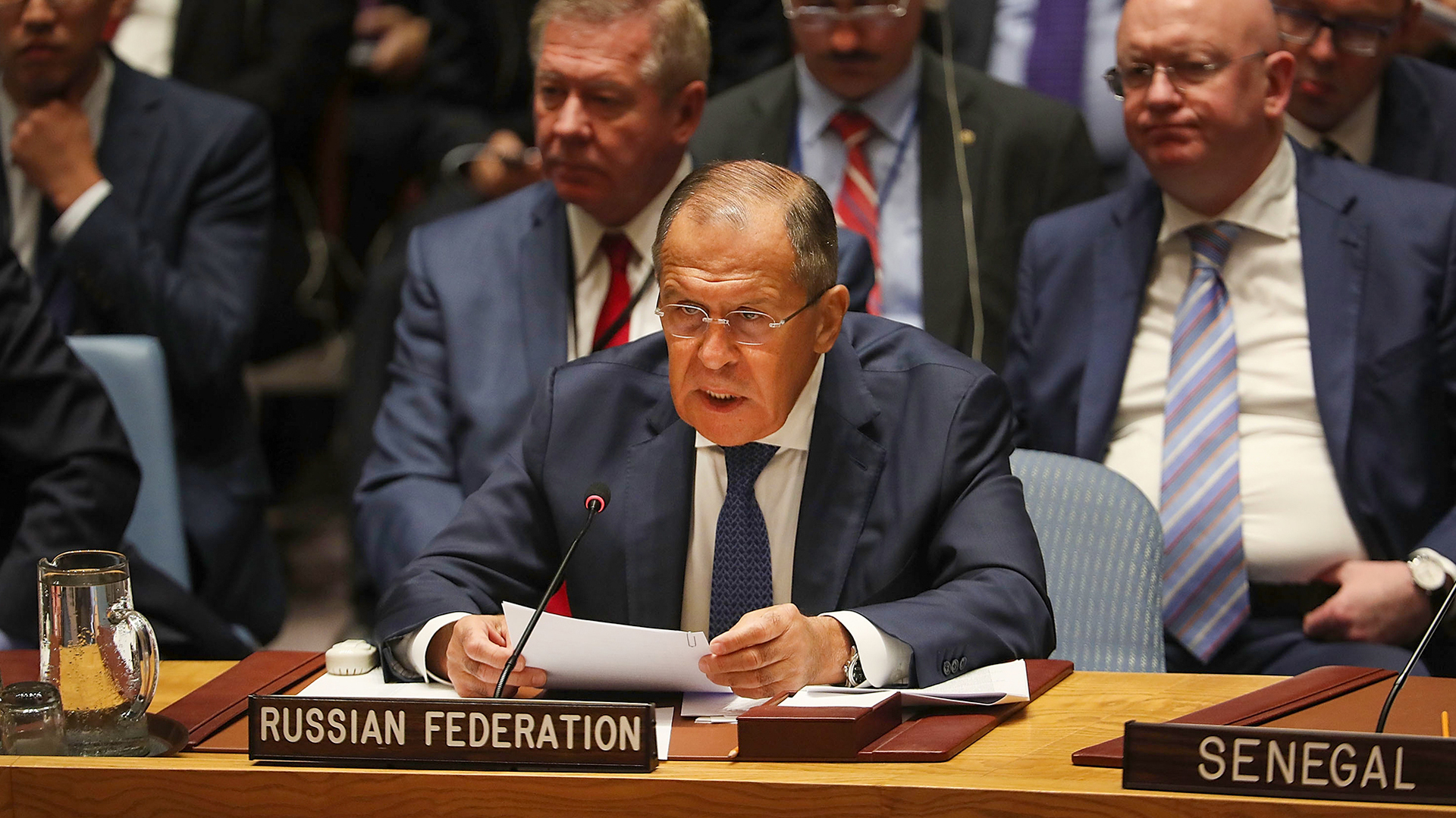 Lavrov preside a reunião do Conselho de Segurança da ONU