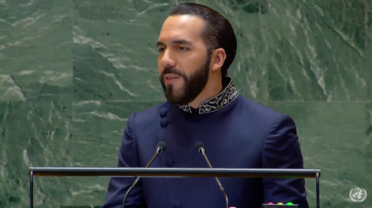 Bukele defende a política de segurança de El Salvador na ONU