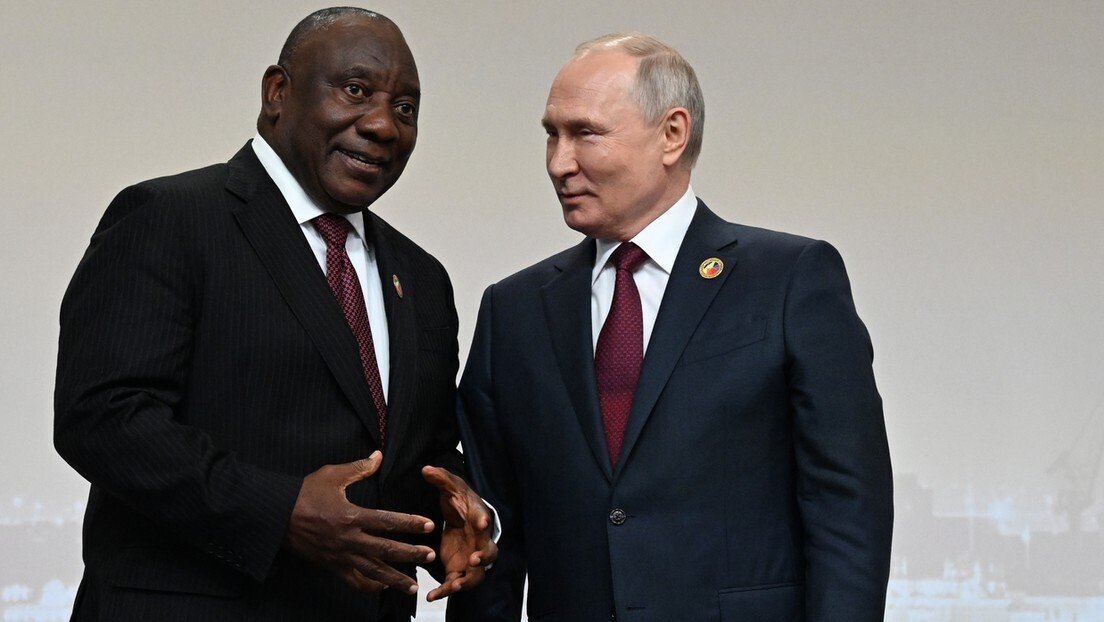 Rússia e África do Sul defendem a criação de uma ordem mundial justa, diz Putin