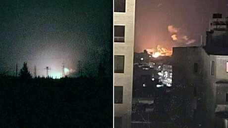 Relatos de um ataque israelense contra a Síria