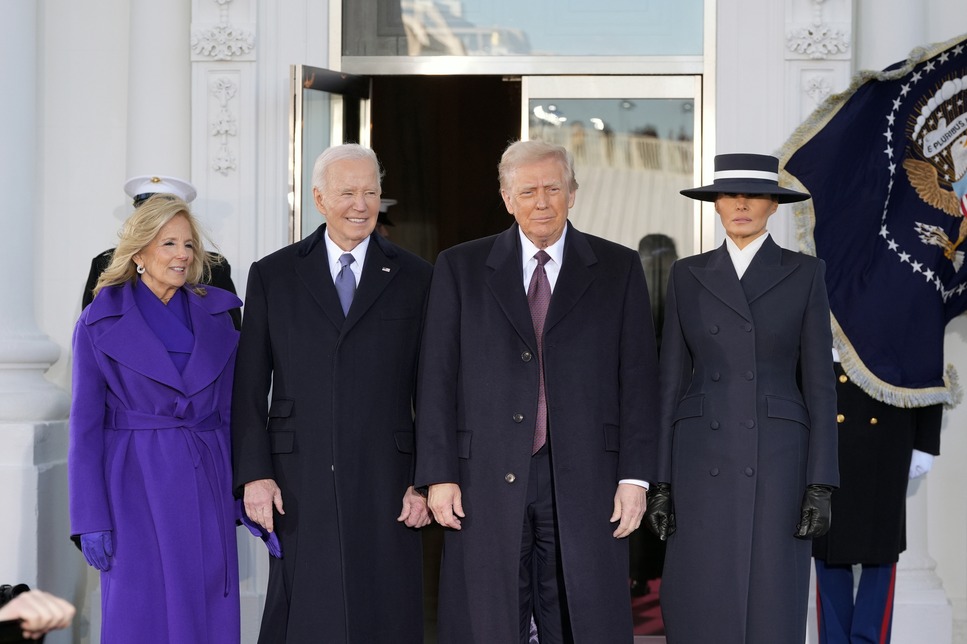 As melhores fotos do retorno de Trump à Casa Branca