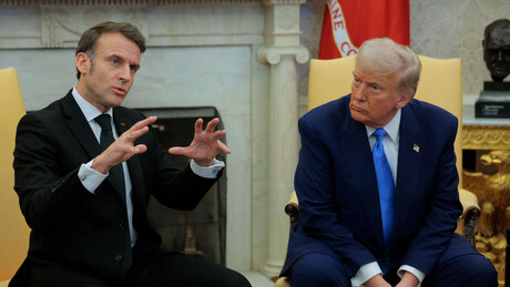 'Respeitamos a lei internacional': Ao lado de Trump, Macron descarta reter ativos congelados russos