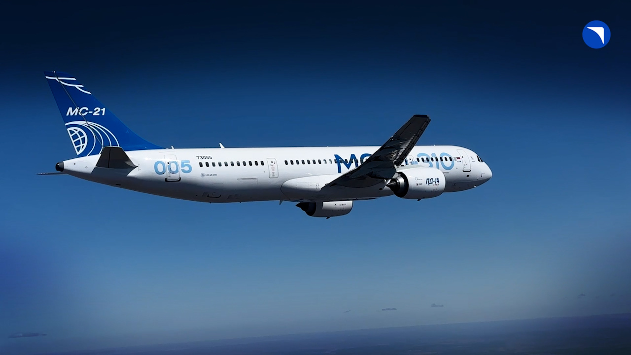 Vídeo fascinante do voo do MS-21, o avião 'Made in Russia'