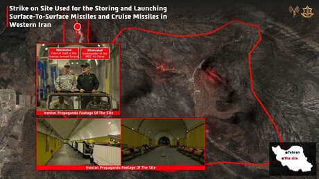 Israel ataca um depósito subterrâneo de mísseis de cruzeiro no Irã