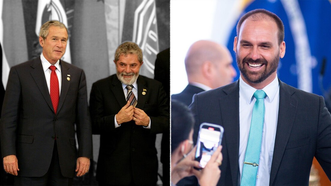 Líder petista busca Bush para promover encontro entre Lula e Trump; Eduardo Bolsonaro ironiza