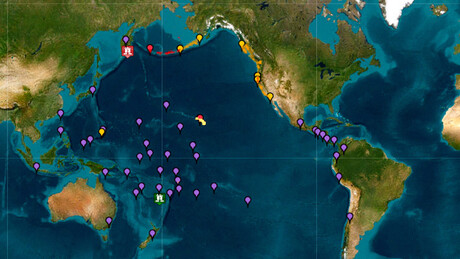 Veja os países da América Latina que emitiram alerta de tsunami após o forte terremoto na Rússia