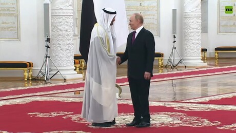 Putin se encontra com presidente dos Emirados Árabes Unidos